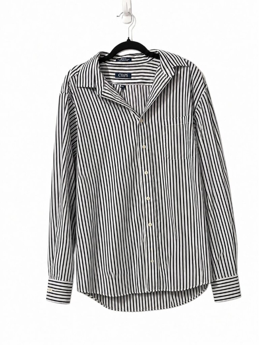 CHAPS Men’s Classic Fit Striped Wrinkle Free Dress Shirt 16.5 36/37